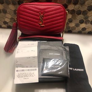 Ysl mini Lou is red crossbody
